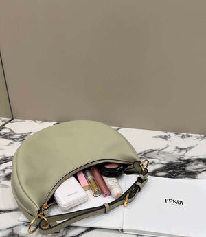 Fendi 8BR798 Fendigraphy Small Green leather bag 80056M - Default Title - View 9