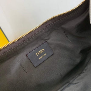 Fendi 8BR798 Fendigraphy Small Leather bag with multicolour inlay Silver - Default Title - View 9
