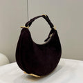 Fendi 8BR798 Fendigraphy Small Coffee suede bag - Default Title - View 1