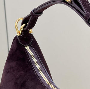 Fendi 8BR798 Fendigraphy Small Coffee suede bag - Default Title - View 3
