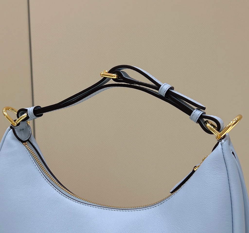 Fendi 8BR798 Fendigraphy Small Light blue leather bag