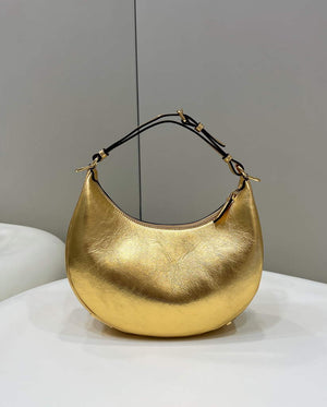 Fendi 8BR798 Fendigraphy Small Gold leather bag - Default Title - View 1