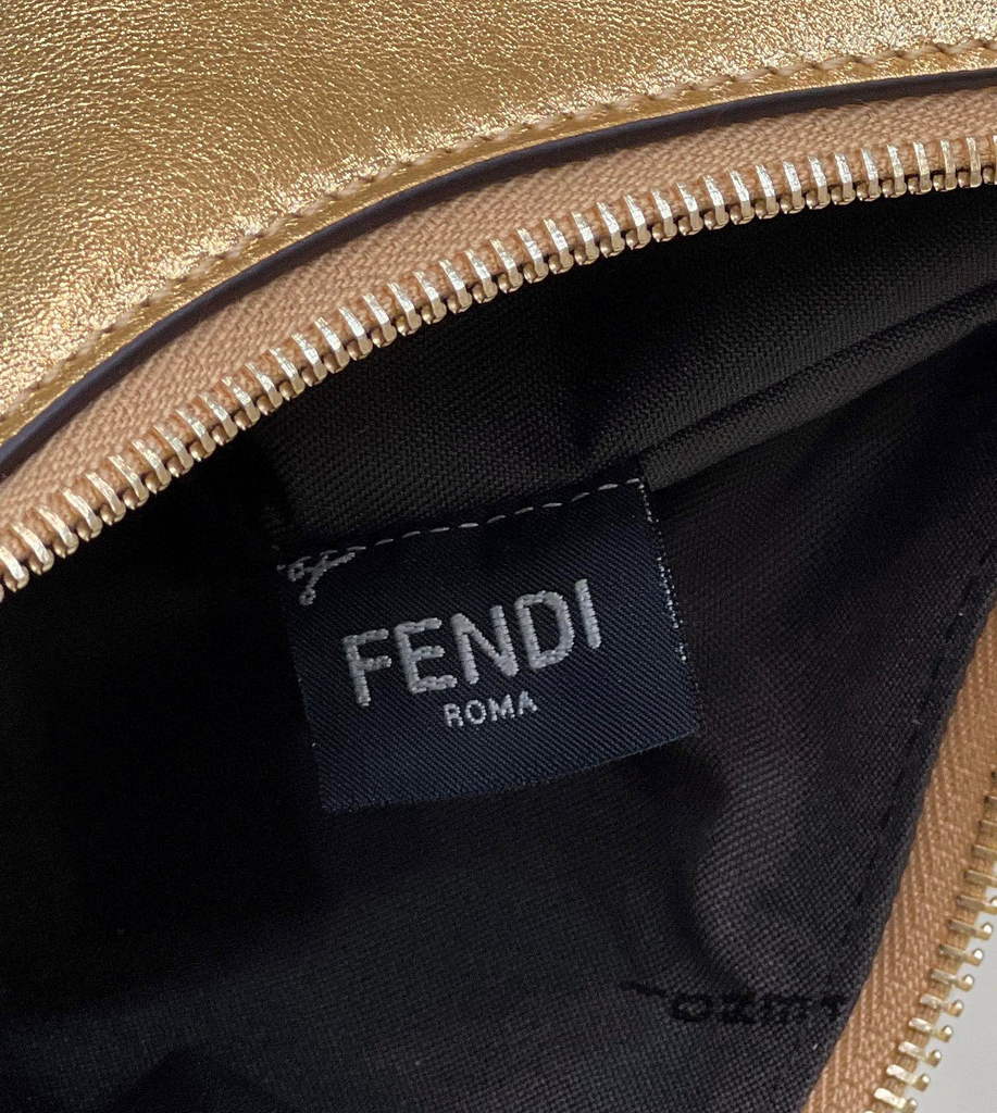 Fendi 8BR798 Fendigraphy Small Gold leather bag