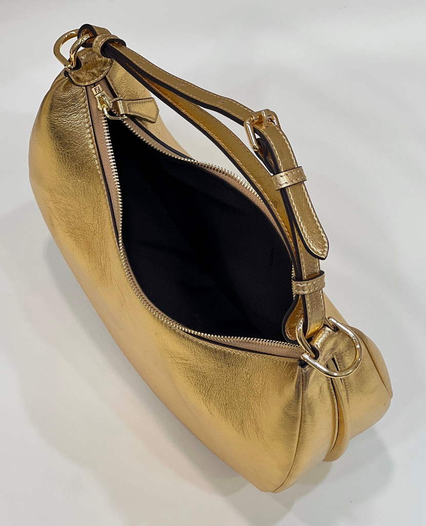 Fendi 8BR798 Fendigraphy Small Gold leather bag
