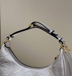 Fendi 8BR798 Fendigraphy Small White leather bag 80056M Silver - Default Title - View 5