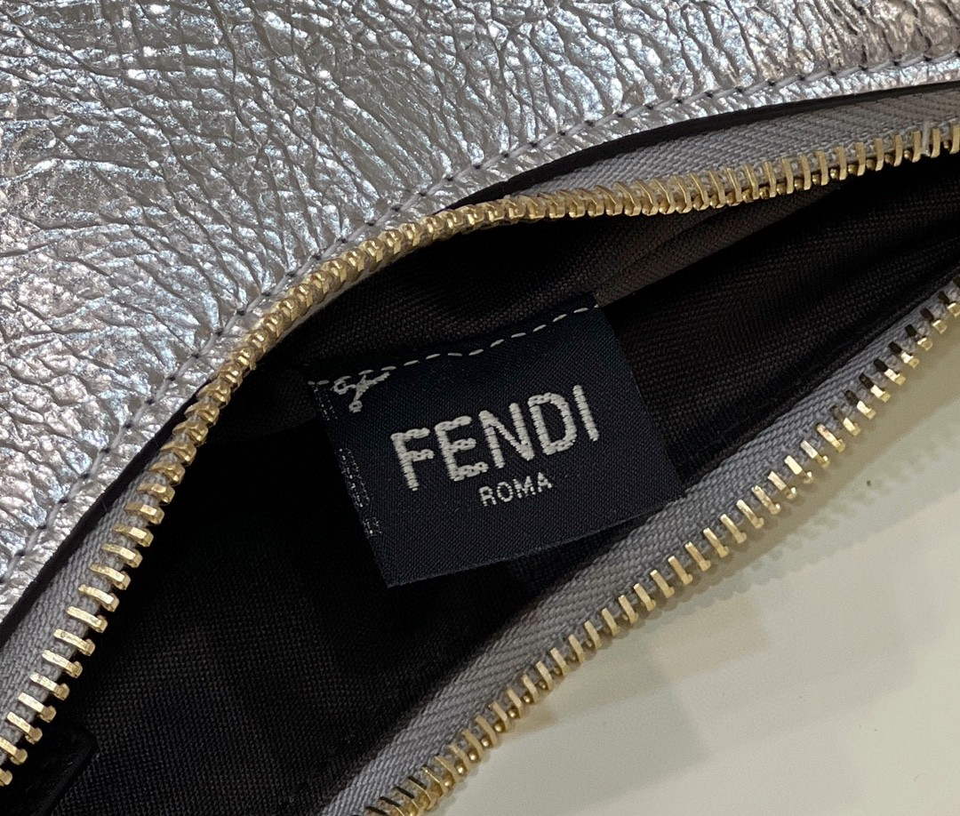 Fendi 8BR798 Fendigraphy Small White leather bag 80056M Silver - Default Title - View 8