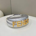 Fendi 8BR798 Fendigraphy Small White leather bag 80056M Silver - Default Title - View 1