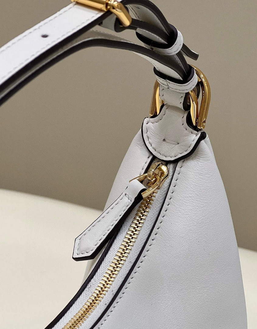 Fendi 8BR798 Fendigraphy Small White leather bag 80056M White