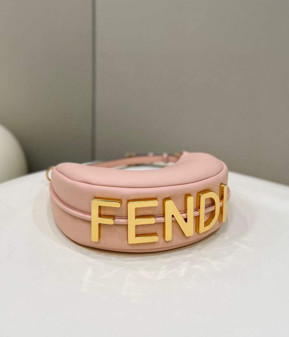 Fendi 8BR798 Fendigraphy Small White leather bag 80056M Pink - Default Title - View 1