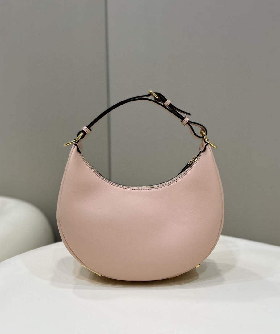 Fendi 8BR798 Fendigraphy Small White leather bag 80056M Pink
