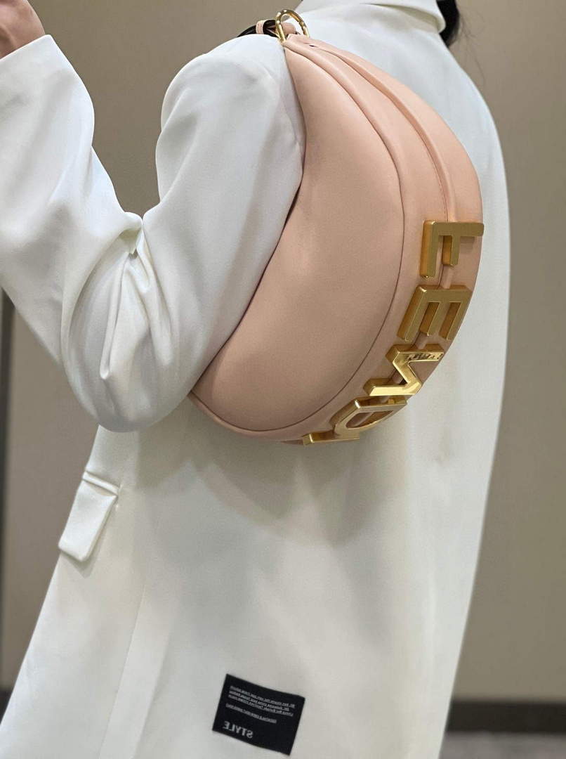 Fendi 8BR798 Fendigraphy Small White leather bag 80056M Pink - Default Title - View 9