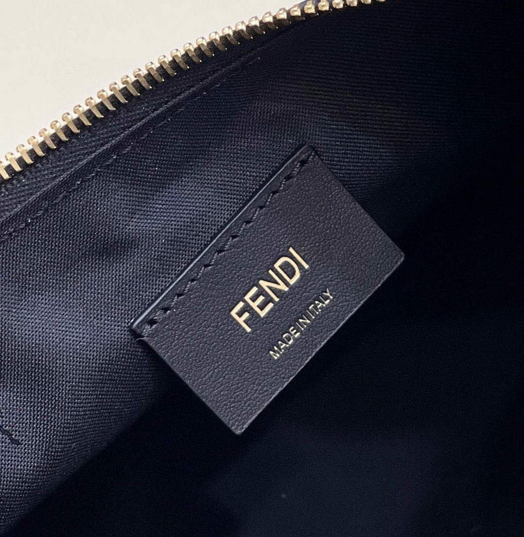 Fendi 8BR798 Fendigraphy Small White leather bag 80056M Black