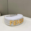 Fendi 8BR798 Fendigraphy Small White leather bag 80056M White - Default Title - View 1