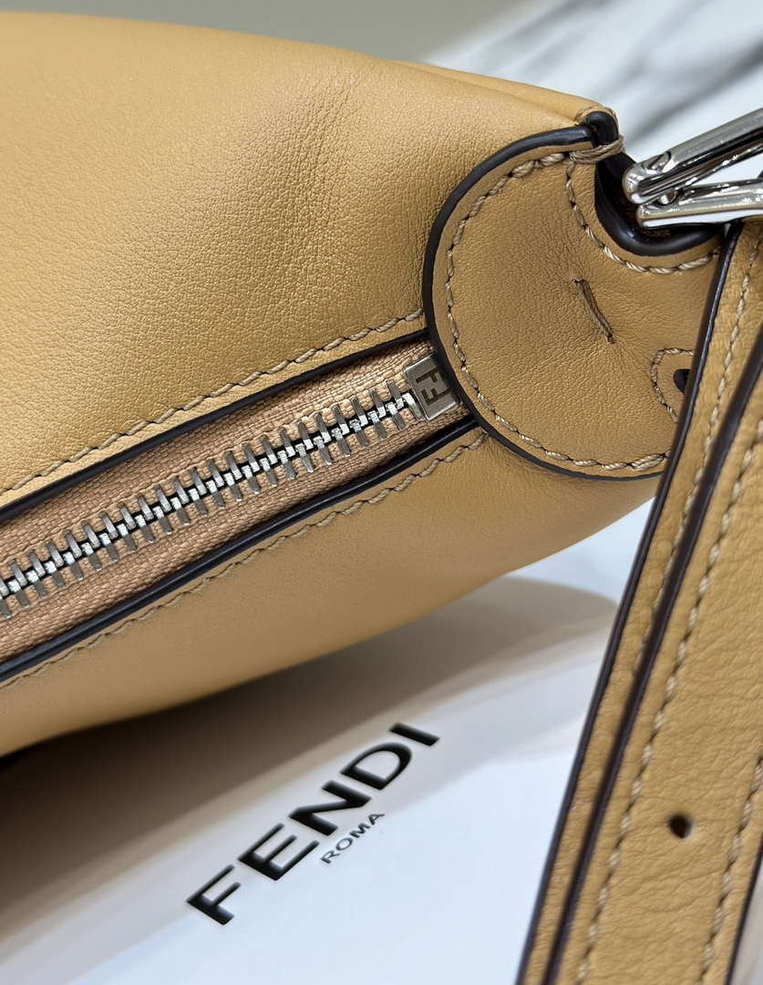 Fendi 8BR799 Fendigraphy Medium Brown laminated leather bag 80136L