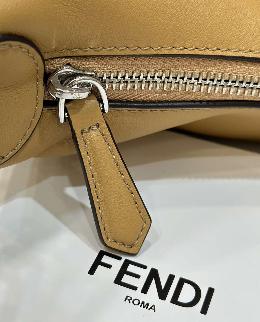 Fendi 8BR799 Fendigraphy Medium Brown laminated leather bag 80136L