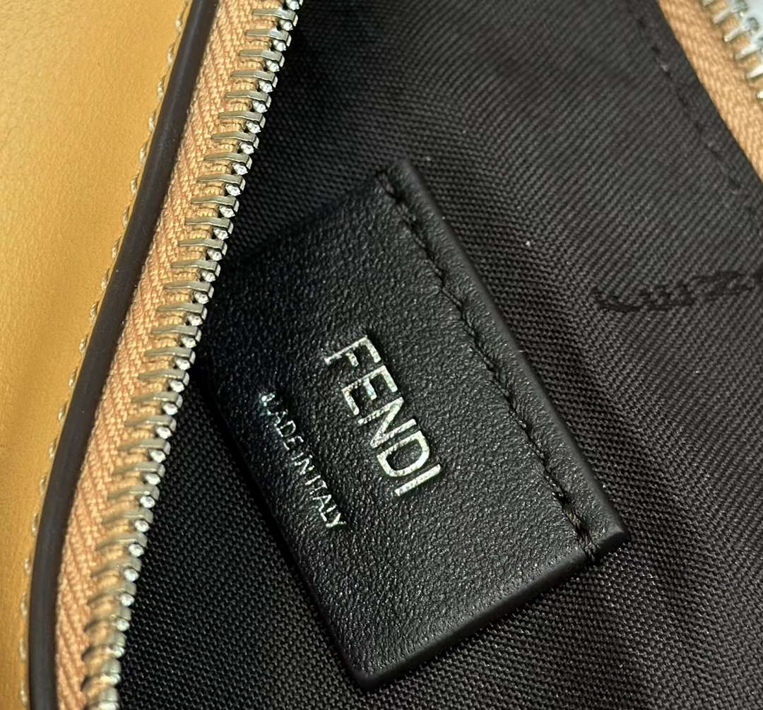 Fendi 8BR799 Fendigraphy Medium Brown laminated leather bag 80136L