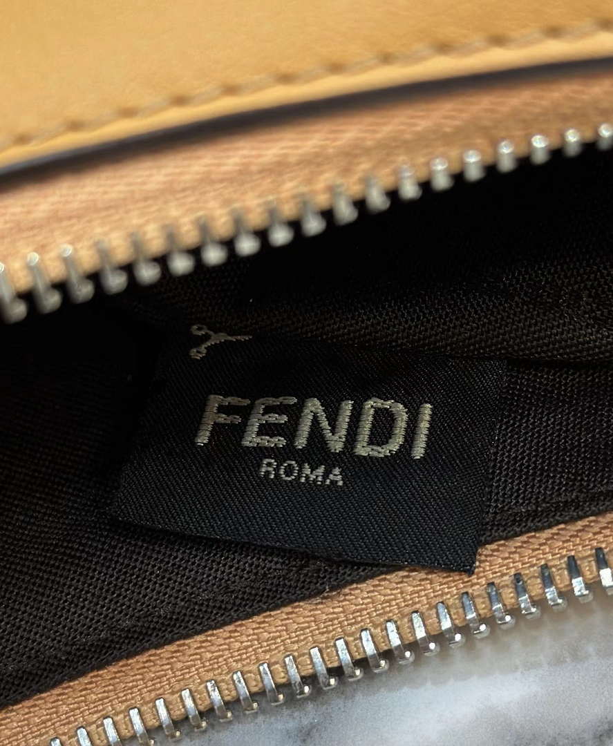 Fendi 8BR799 Fendigraphy Medium Brown laminated leather bag 80136L