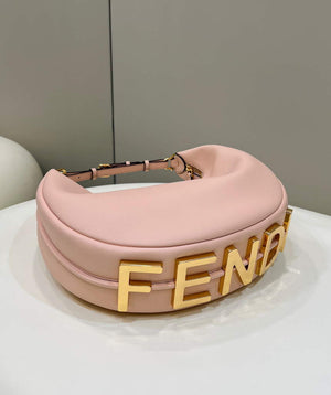 Fendi 8BR799 Fendigraphy Medium Pink laminated leather bag - Default Title - View 5