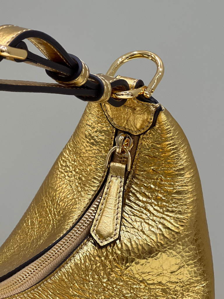 Fendi 8BR799 Fendigraphy Medium Gold laminated leather bag - Default Title - View 3