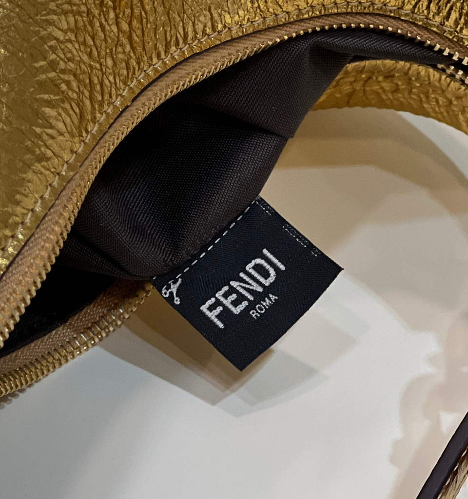 Fendi 8BR799 Fendigraphy Medium Gold laminated leather bag - Default Title - View 8