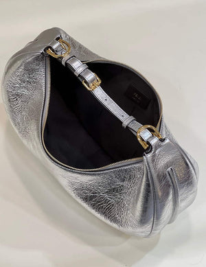 Fendi 8BR799 Fendigraphy Medium Silver laminated leather bag - Default Title - View 8