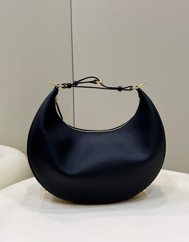 Fendi 8BR799 Fendigraphy Medium Black laminated leather bag - Default Title - View 1