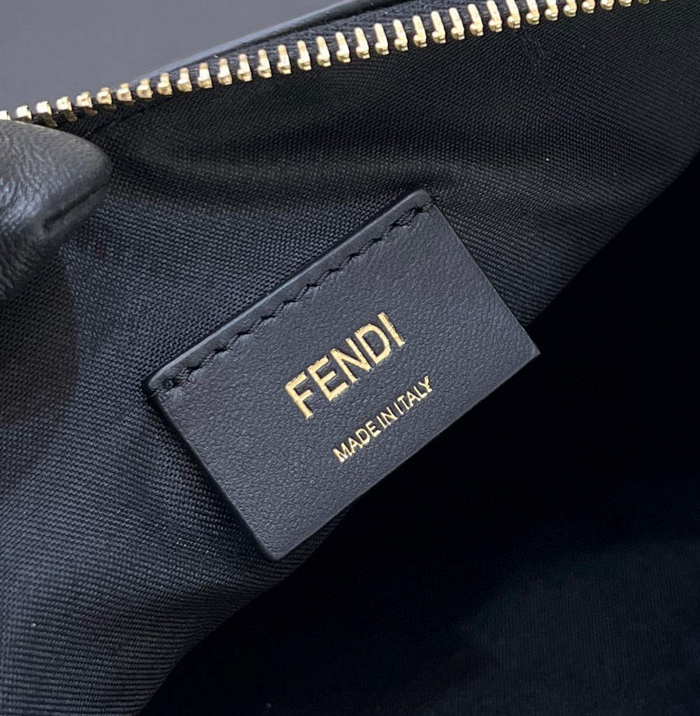Fendi 8BR799 Fendigraphy Medium Black laminated leather bag - Default Title - View 6