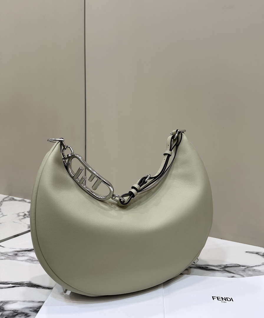 Fendi 8BR799 Fendigraphy Medium Green laminated leather bag 80136L