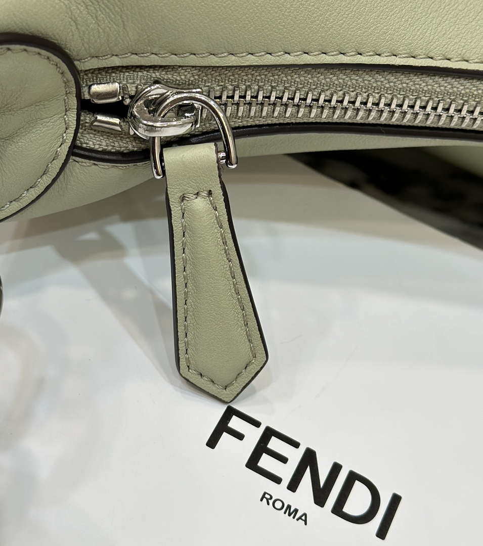 Fendi 8BR799 Fendigraphy Medium Green laminated leather bag 80136L