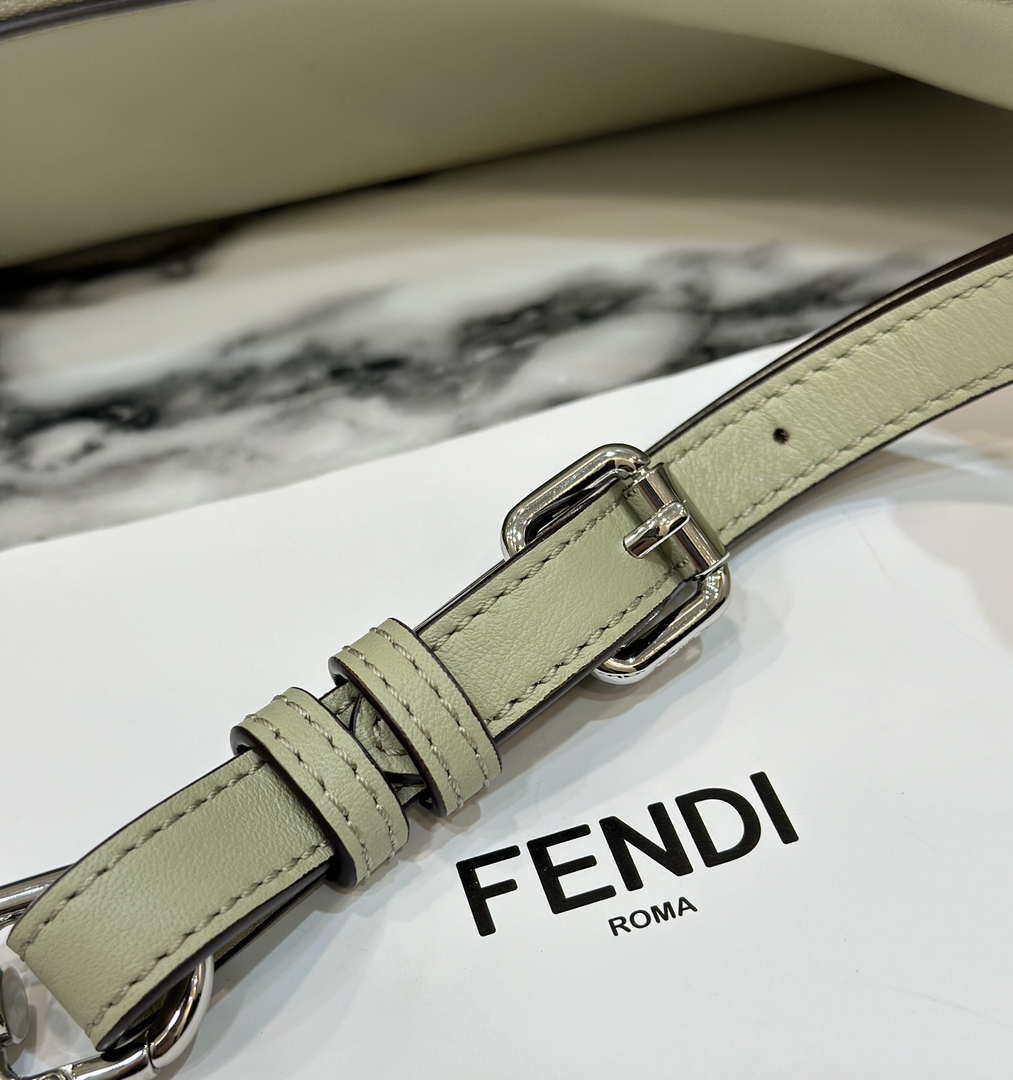 Fendi 8BR799 Fendigraphy Medium Green laminated leather bag 80136L