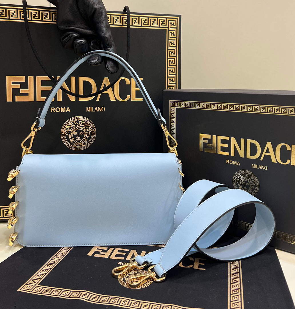 Fendi 8BR801 Baguette Brooch Bag Blue - Default Title - View 2