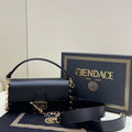 Fendi 8BR801 Baguette brooch Fendace Black leather 8563 bag - Default Title - View 1