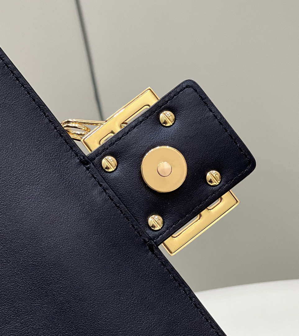 Fendi 8BR801 Baguette brooch Fendace Black leather 8563 bag - Default Title - View 6
