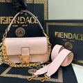 Fendi 8BR801 Baguette brooch Fendace Pink leather 8563 bag - Default Title - View 1