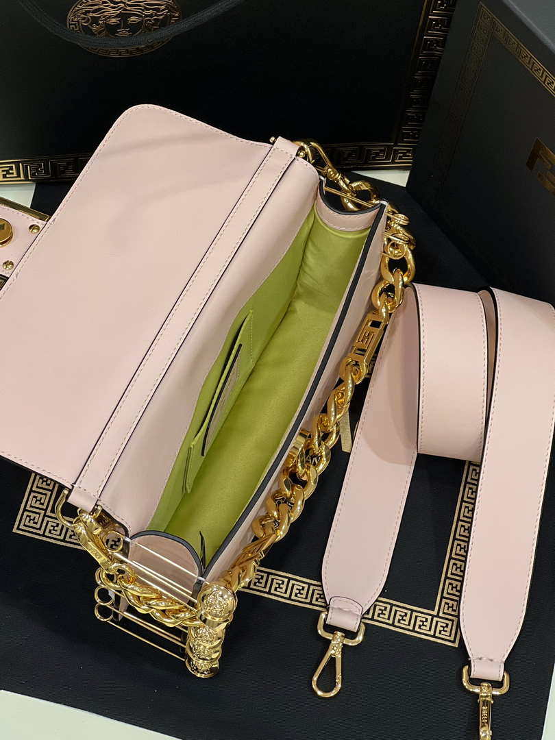 Fendi 8BR801 Baguette brooch Fendace Pink leather 8563 bag