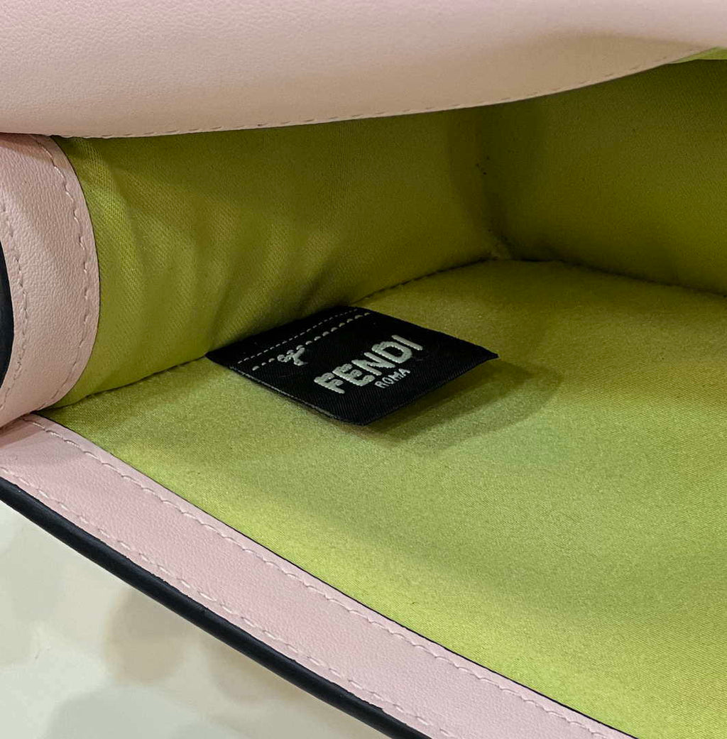Fendi 8BR801 Baguette brooch Fendace Pink leather 8563 bag