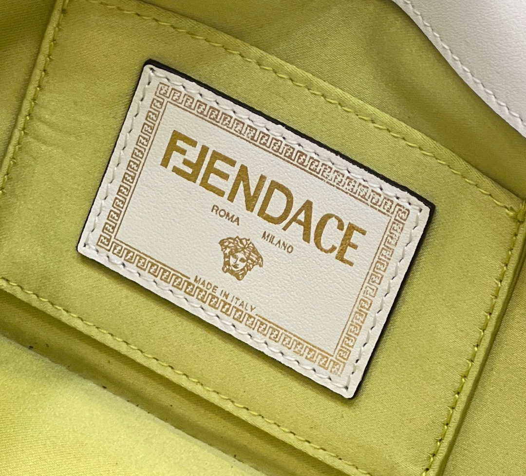 Fendi 8BR801 Baguette brooch Fendace White leather 8563 bag - Default Title - View 7