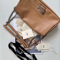 Fendi 8BR828AS7AF1QD0 Baguette Chain Large Black leather bag 8669 Apricot - Default Title - View 1