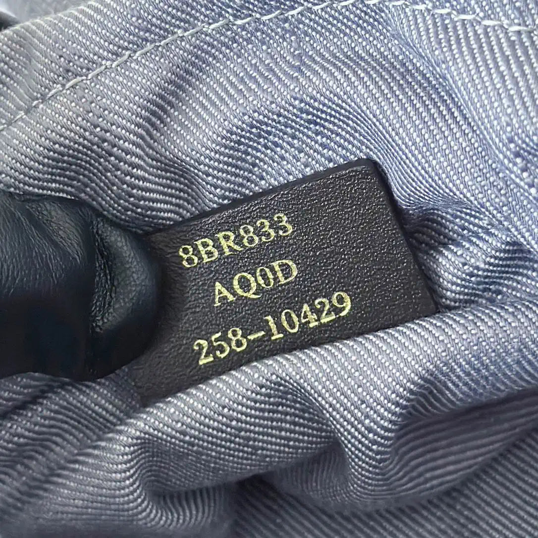 Fendi 8BR833AQ0DF1SK5 Mamma Baguette Medium Blue denim-effect FF jacquard  8677M
