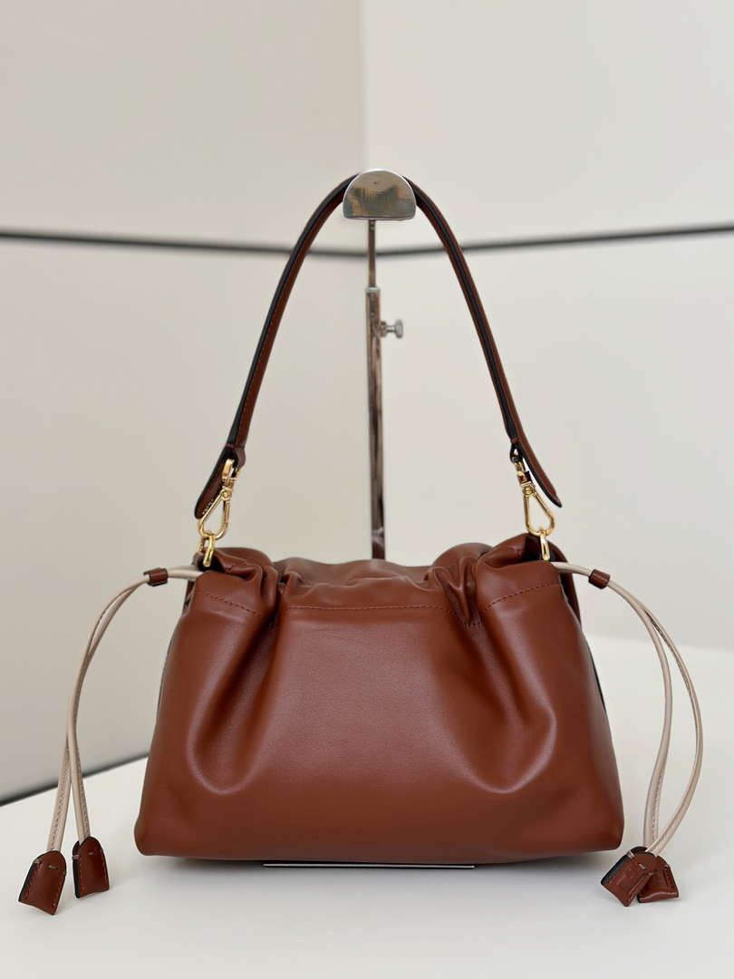 Fendi 8BR833AQ0DF1SK5 Mamma Baguette Medium Brown nappa leather bag 8677M - Default Title - View 3