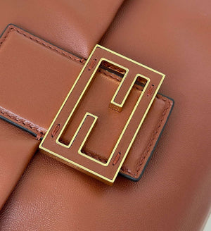 Fendi 8BR833AQ0DF1SK5 Mamma Baguette Medium Brown nappa leather bag 8677M - Default Title - View 5