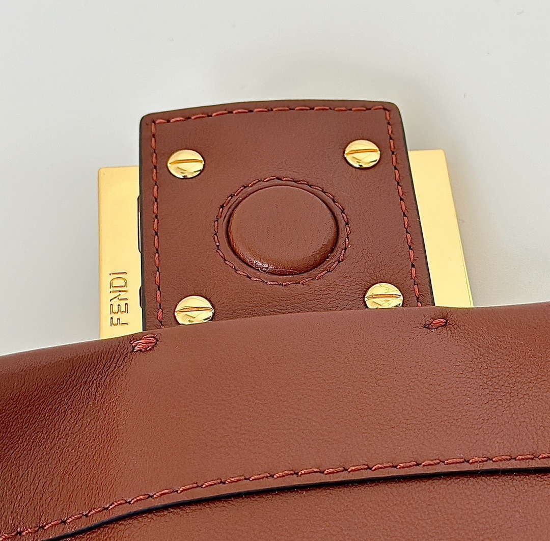 Fendi 8BR833AQ0DF1SK5 Mamma Baguette Medium Brown nappa leather bag 8677M - Default Title - View 6