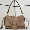 Fendi 8BR833AQ0DF1SK5 Mamma Baguette Medium Cappuccino  nappa leather bag 8677M - Default Title - View 1