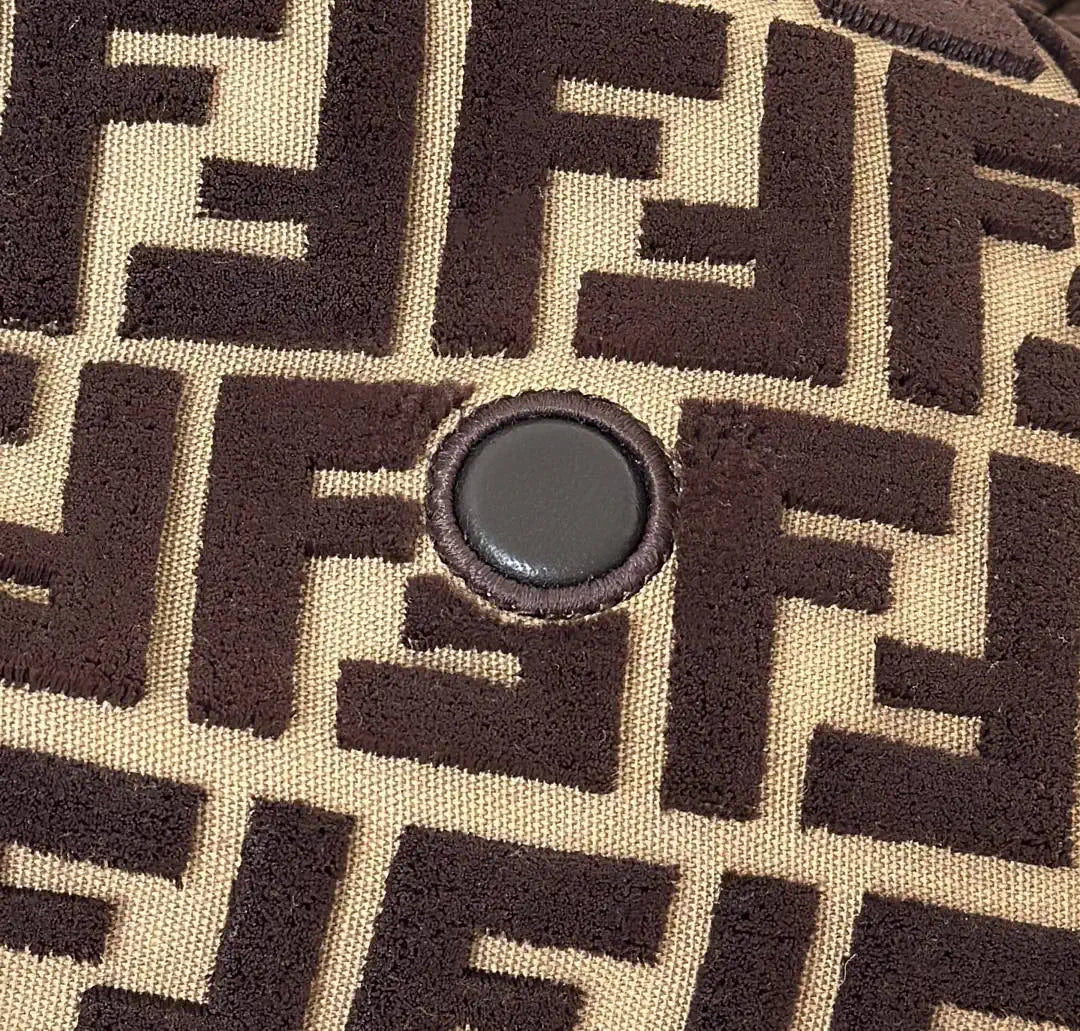 Fendi 8BR833AQ0DF1SK5 Mamma Baguette Medium  Dark Brown FF flocked bag - Default Title - View 6