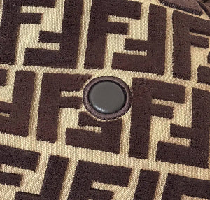 Fendi 8BR833AQ0DF1SK5 Mamma Baguette Medium  Dark Brown FF flocked bag - Default Title - View 6