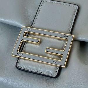 Fendi 8BR833AQ0DF1SK5 Mamma Baguette Medium Matcha green nappa leather bag 8677M - Default Title - View 6