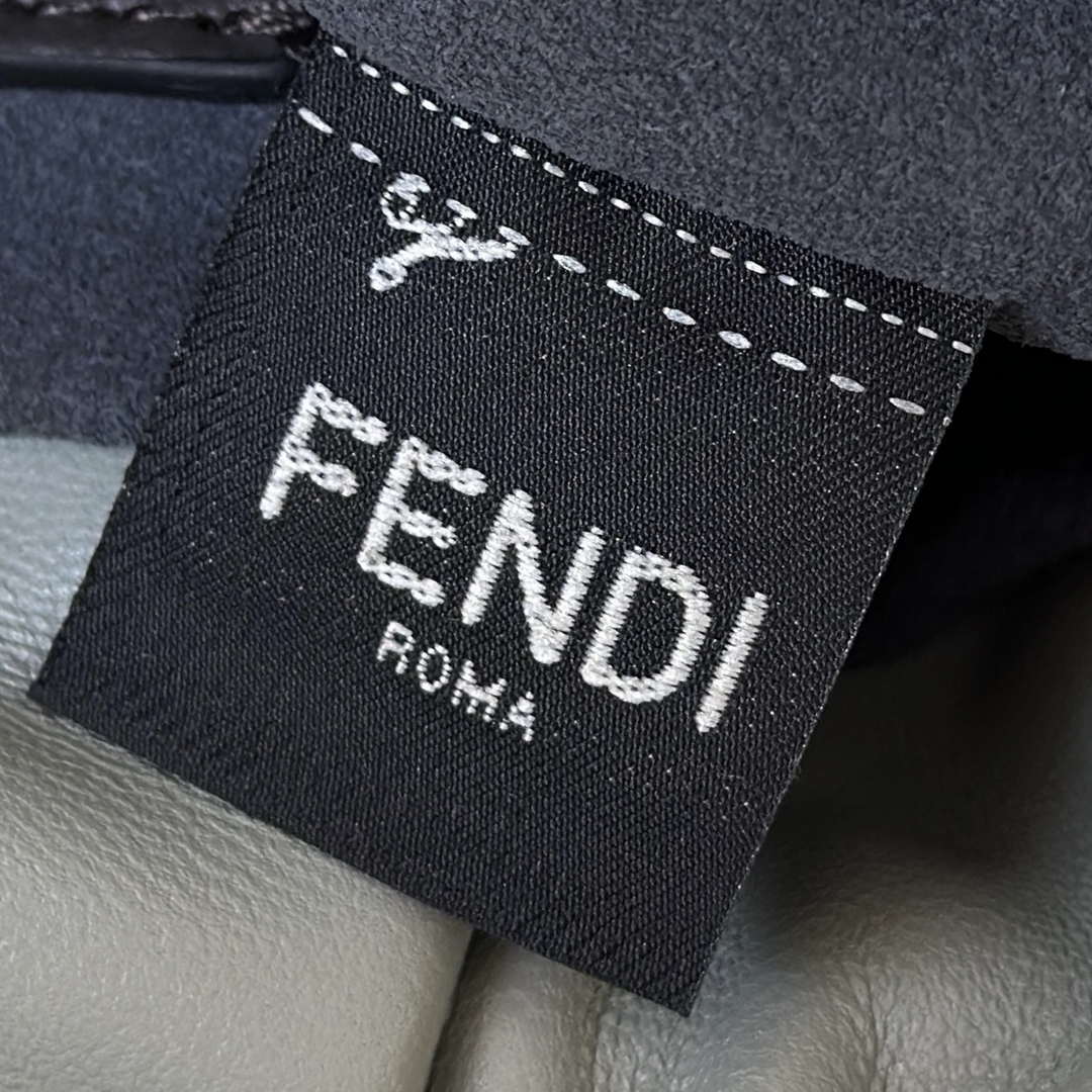 Fendi 8BR833AQ0DF1SK5 Mamma Baguette Medium Matcha green nappa leather bag 8677M