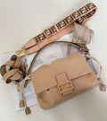 Fendi 8BR833AQ0DF1SK5 Mamma Baguette Medium Pale pink nappa leather bag 8677M