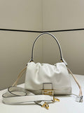 Fendi 8BR833AQ0DF1SK5 Mamma Baguette Medium White nappa leather bag 8677M