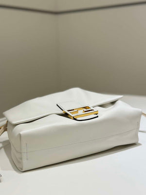 Fendi 8BR833AQ0DF1SK5 Mamma Baguette Medium White nappa leather bag 8677M - Default Title - View 3